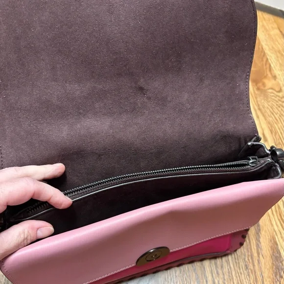 COACH 76034 Dreamer Shoulder Bag In Colorblock adjustable/interchangeable straps - Picture 7 of 11